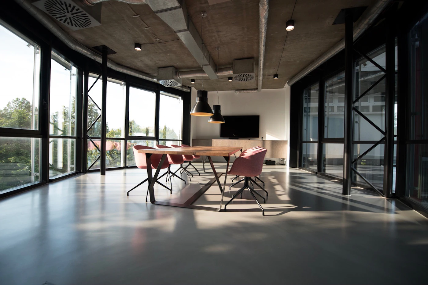 Bright, spotless commercial space after a retail cleaning service